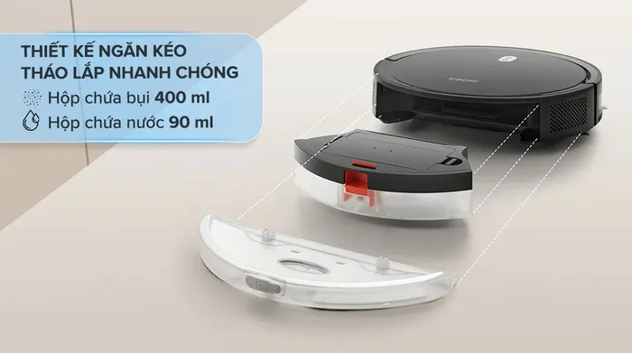 Robot hút bụi lau nhà Xiaomi E5 - Dung tích