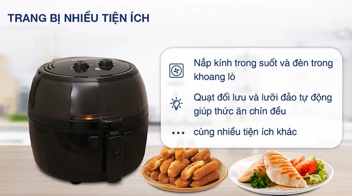 Nồi chiên không dầu Rapido RAF6.5M2 6.5 lít - Tiện ích