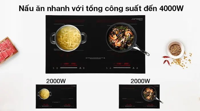 Nấu ăn nhanh - Bếp từ đôi Junger MK-22