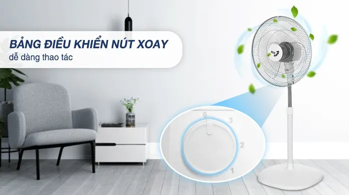Quạt đứng Asia 3 cánh VY449690 55W - Điều khiển