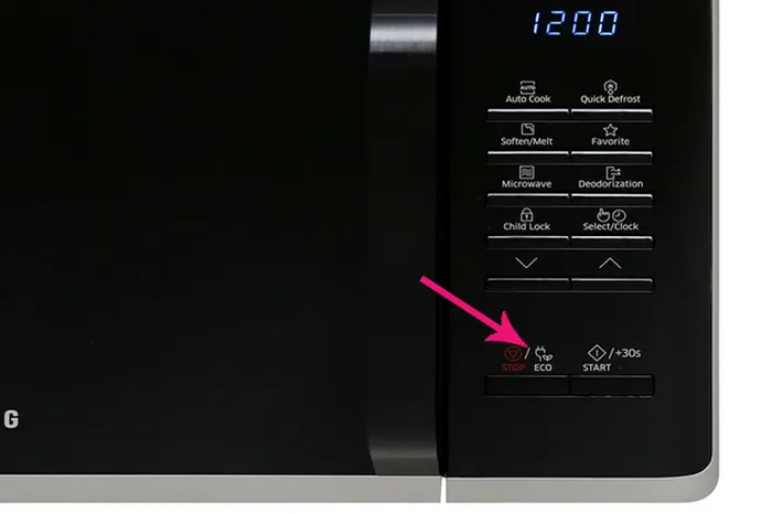 Tiết kiệm điện - Lò vi sóng Samsung MS23K3513AS/SV-N 23 lít