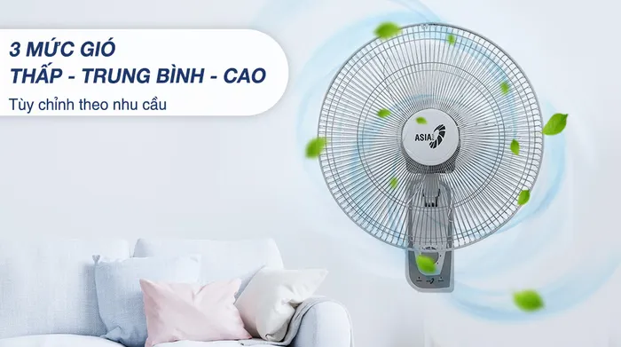 Mức gió - Quạt treo tường Asia 3 cánh VY357690 55W