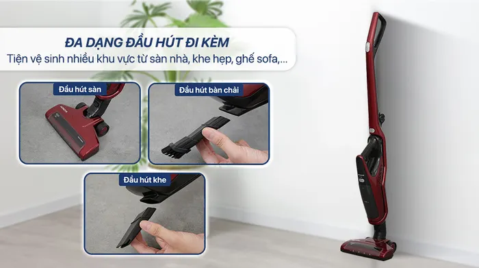 Đa dạng đầu hút - Máy hút bụi không dây Hitachi PV-X85M MRE
