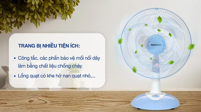 Quạt bàn Senko B1612 - Tiện ích