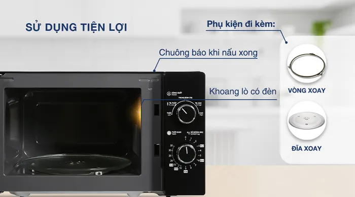 Tiện ích - Lò vi sóng Toshiba MWP-MM20P(BK) 20 lít 