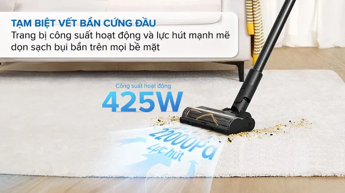 Hút sạch bụi bẩn - Máy hút bụi không dây Dreame R10 Pro