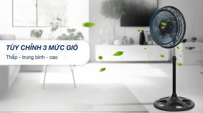 Mức gió - Quạt đứng Asia 5 cánh VY619990 55W