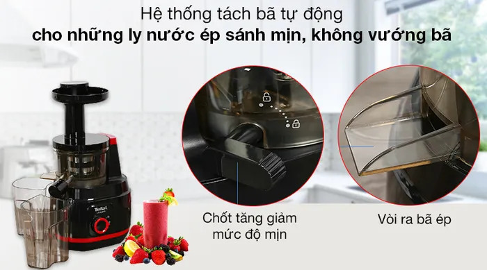 Hệ thống tách bã - Máy ép trái cây Tefal ZC150838