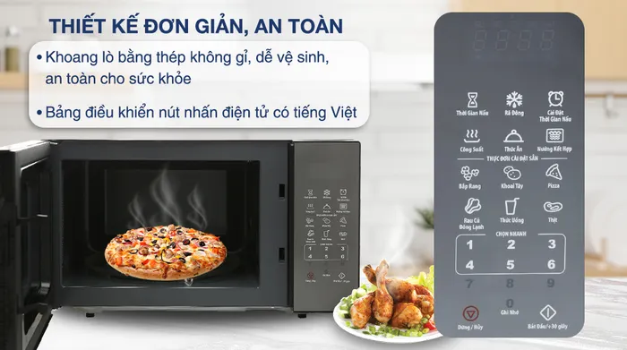 Lò vi sóng Bluestone MOB-7833 25 lít - Khoang lò