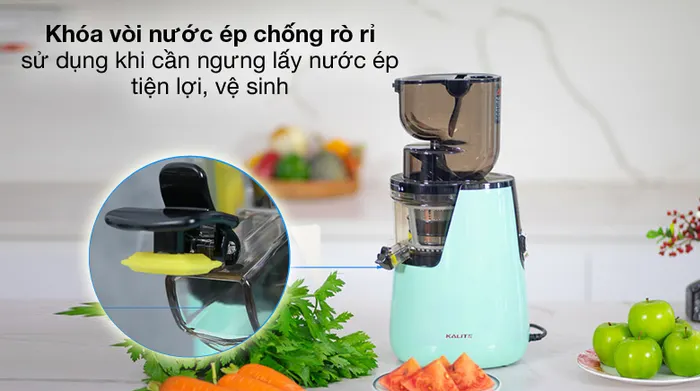 Có khóa vòi - Máy ép chậm Kalite KL-598