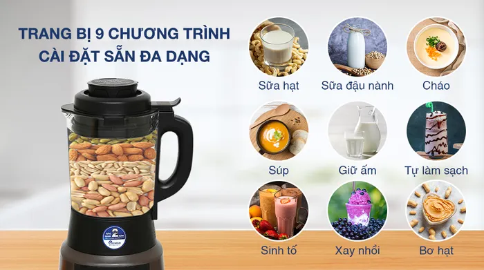Máy làm sữa hạt đa năng BlueStone BLB-6031 - Chương trình cài đặt sẵn