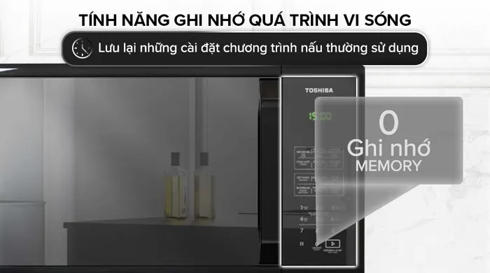 Lò vi sóng Toshiba MM-EM25PE(BM) 25 lít - Chức năng ghi nhớ