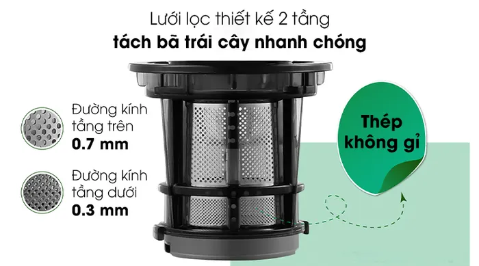Máy ép chậm Magic Eco AC-130 - Lọc