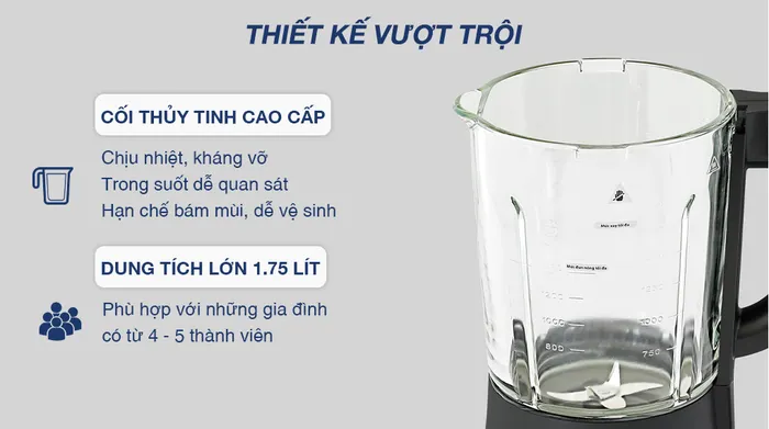 Thiết kế - Máy làm sữa hạt đa năng BlueStone BLB-6036