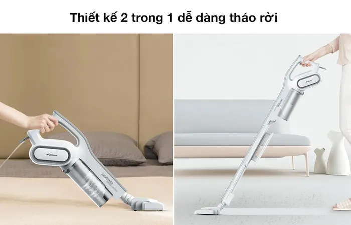 Thiết kế 2 trong 1 - Máy hút bụi cầm tay Deerma DX700