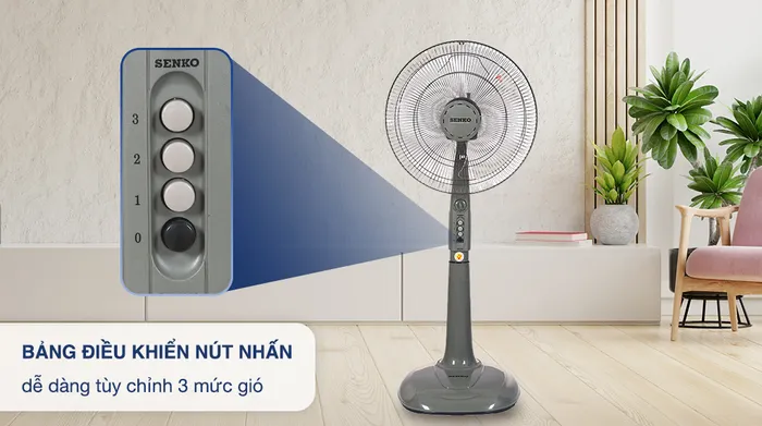 Quạt đứng Senko DH1600 - Bảng điều khiển