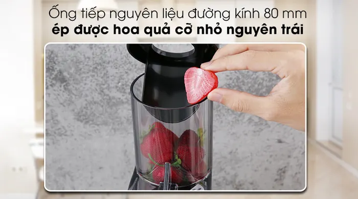 Máy ép chậm Kangaroo KG1B6 - Ống tiếp nguyên liệu đường kính 80 mm