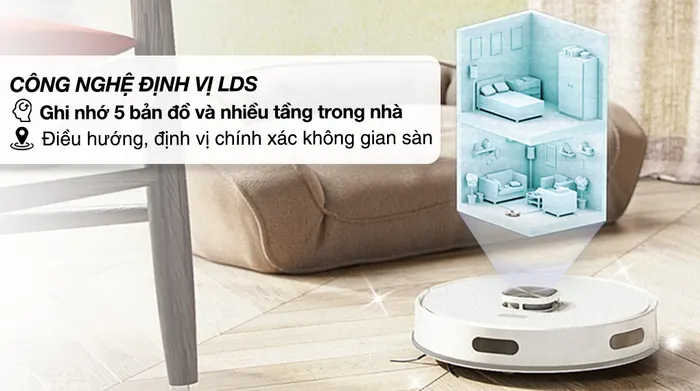 Robot hút bụi lau nhà Hitachi RV-X20M - Thiết lập bản đồ