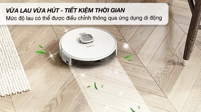 Robot hút bụi lau nhà Hitachi RV-X20M - Vừa hút vừa lau