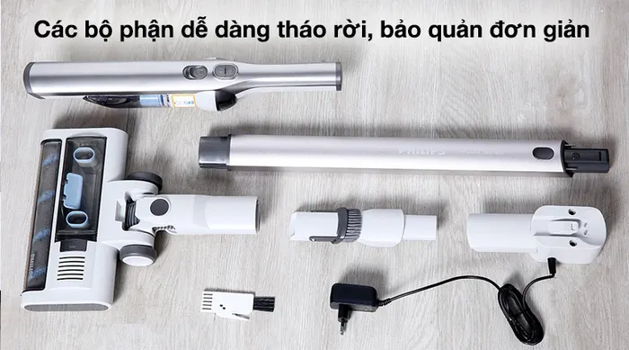 Máy hút bụi không dây Philips XC4201/01 - Các bộ phận dễ dàng tháo rời, bảo quản đơn giản hơn