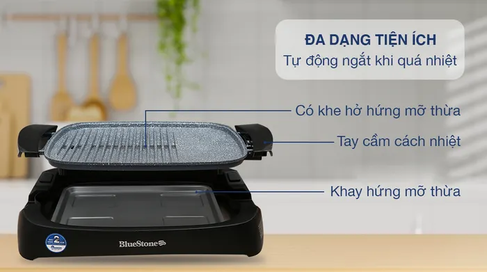 Bếp nướng điện BlueStone EGB-7417 2000W - Tiện ích