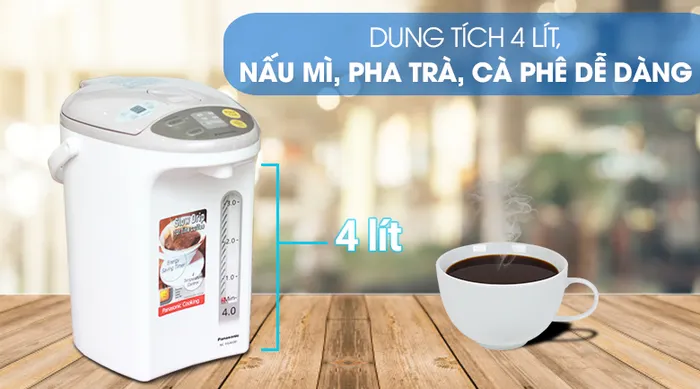 Bình thủy điện Panasonic NC-EG4000CSY 4 lít - Dung tích