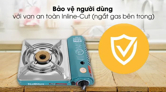 Bếp gas mini Namilux NH-P3031PS - Bảo vệ người dùng với van an toàn Inline-Cut
