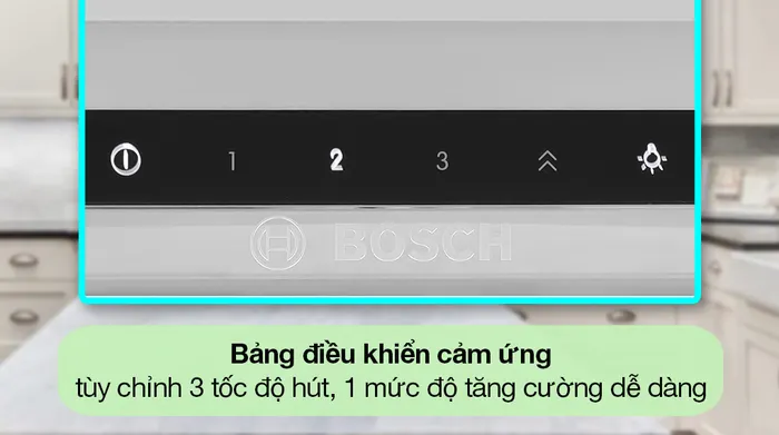 Máy hút mùi áp tường Bosch DWB77IM50 - Bảng điều khiển