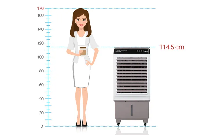 Mẫu mã gọn đẹp, tiện dụng - Quạt điều hoà Kangaroo KG50F79