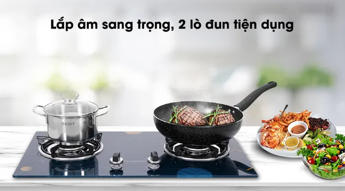Lắp âm sang trọng - Bếp ga âm Kangaroo KG536B
