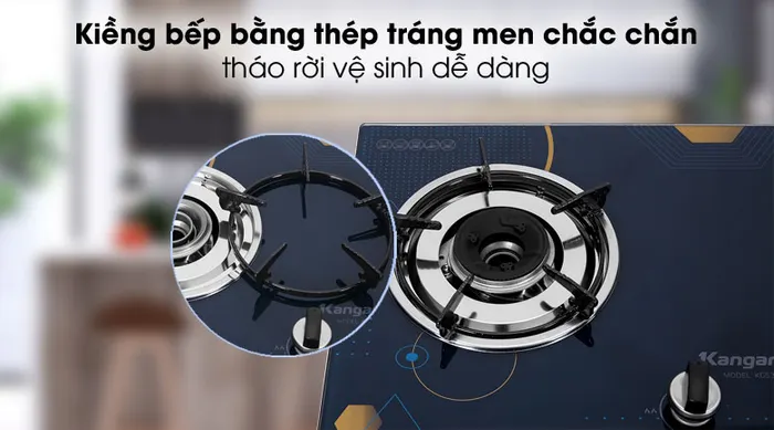 Kiềng bếp chắc chắn - Bếp ga âm Kangaroo KG536B