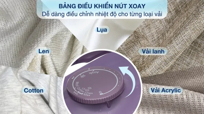 Bàn ủi hơi nước Panasonic NI-S630VRA 2400W - Bảng điều khiển