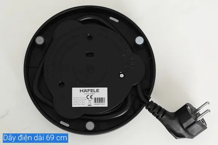 Bình đun siêu tốc Hafele 1.7 lít HS-K1705DB (535.43.548) - Rãnh cuốn dây điện