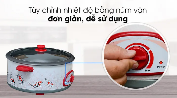 Núm vặn - Nồi lẩu điện Sunhouse SH-525L 4 lít