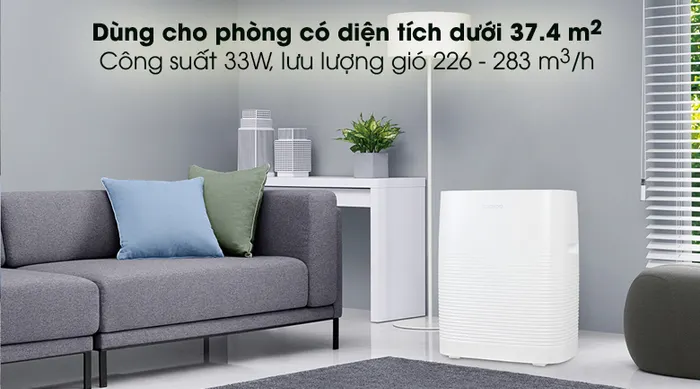 Gọn đẹp, tiện dụng - Máy lọc không khí Cuckoo CAC-C1220FW