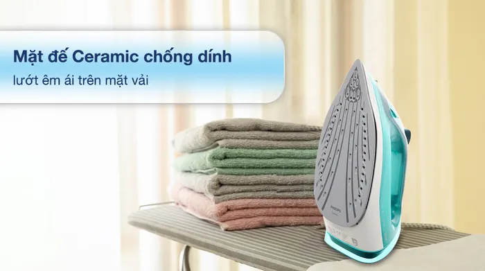 Bàn ủi hơi nước Philips DST3030/70 2400W - Mặt đế