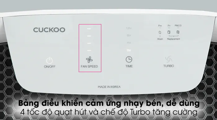 Dễ dùng - Máy lọc không khí Cuckoo CAC-C1220FW