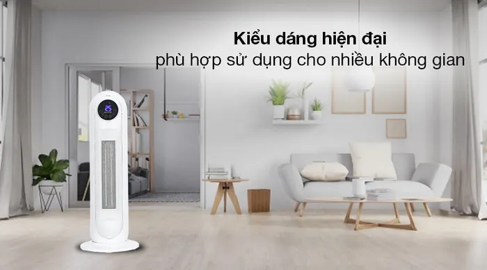 Quạt sưởi gốm ceramic Mutosi MCH-2200 - Kiểu dáng hiện đại, gọn đẹp
