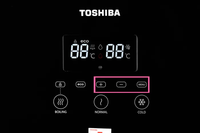 Chỉnh nhiệt độ nước - Máy nước nóng lạnh Toshiba RWF-W1830BV(K)