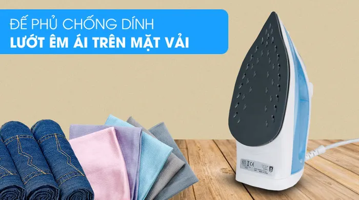 Bàn ủi hơi nước Philips GC1740 2000W - Mặt đế