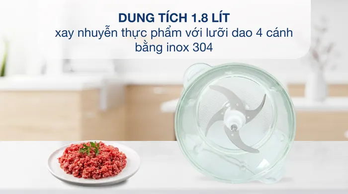 Máy xay thịt đa năng AVA AM6103 300W 1.8 lít - Lưỡi dao 