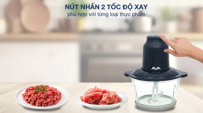 Máy xay thịt đa năng AVA AM6103 300W 1.8 lít - Nút nhấn 