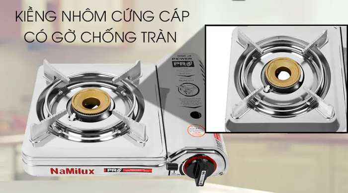 Kiềng nhôm cứng cáp - Bếp gas mini Namilux NH-P3031AS