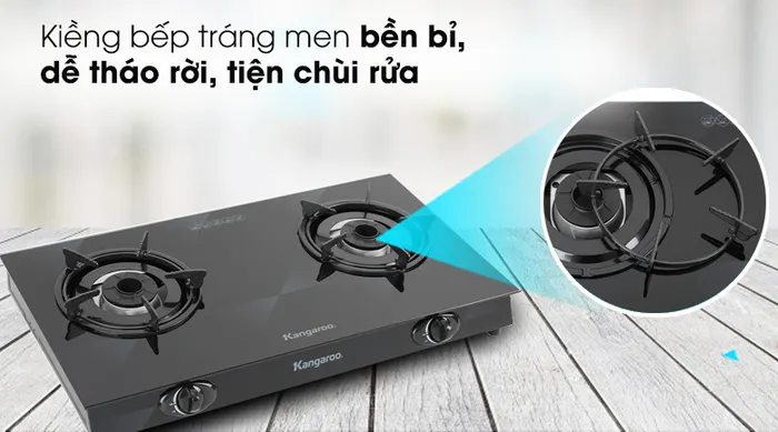 Kiềng bếp tháo rời - Bếp ga đôi Kangaroo KG8G1A