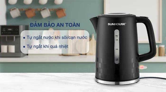 Chế độ an toàn - Bình đun siêu tốc Sunhouse 1.7 lít SHD1306 