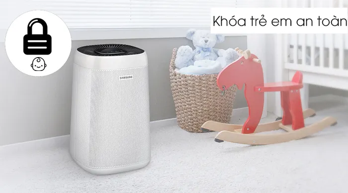 Khóa trẻ em an toàn - Máy lọc không khí Samsung AX34R3020WW/SV