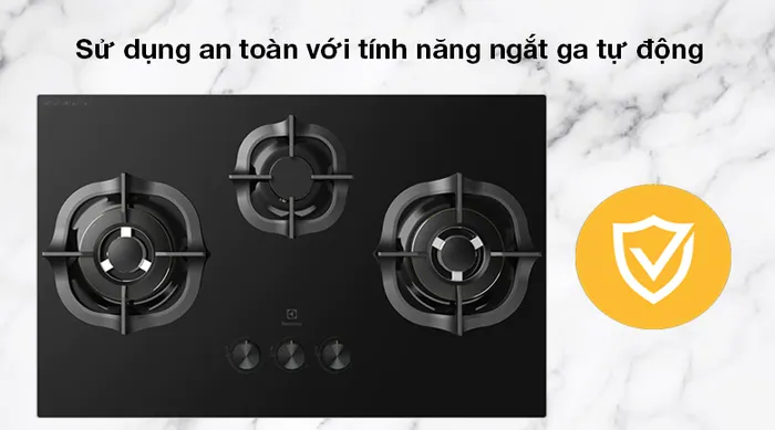 Bếp ga âm Electrolux EHG8321BC - Bếp gas Electrolux sử dụng an toàn với tính năng ngắt ga tự động