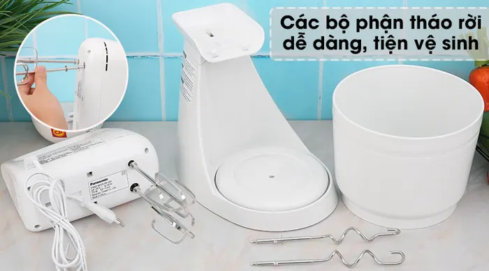 Máy đánh trứng Panasonic MK-GB3WRA - Các bộ phận tháo rời dễ dàng