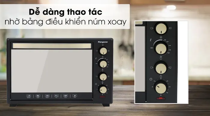 Lò nướng Kangaroo KG5201 52 lít - Trang bị xiên quay inox