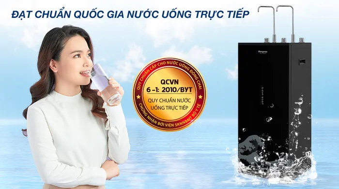 Máy lọc nước RO nóng nguội lạnh Kangaroo KG10A12 10 lõi - Tiêu chuẩn đầu ra